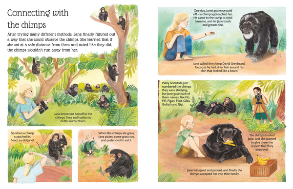 Jane Goodall - An Inspiring Sticker Story About Curiosity and Courage