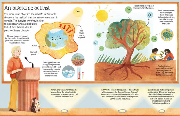 Jane Goodall - An Inspiring Sticker Story About Curiosity and Courage