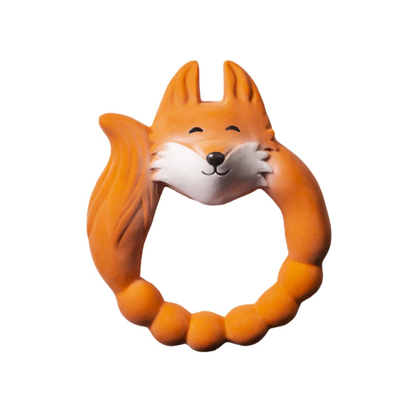 Orange Fox Natural rubber Teether - Natruba