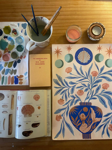 Vase of the Sea A4 Print - Summer Moon Studio