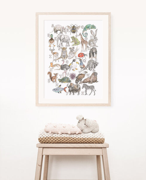 Animal Alphabet Print - A4 - Kathryn Pow Art