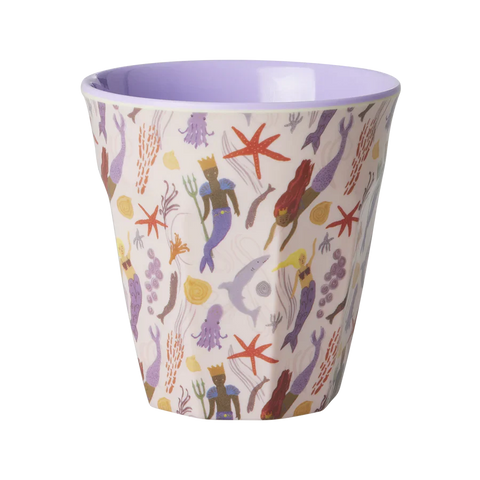 Mermaid Print Melamine Cup - Rice DK