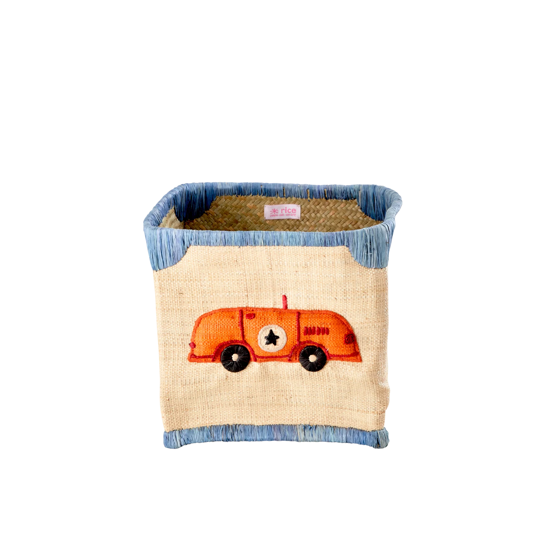 Toy Car Small Raffia Basket, Natural - Rice DK