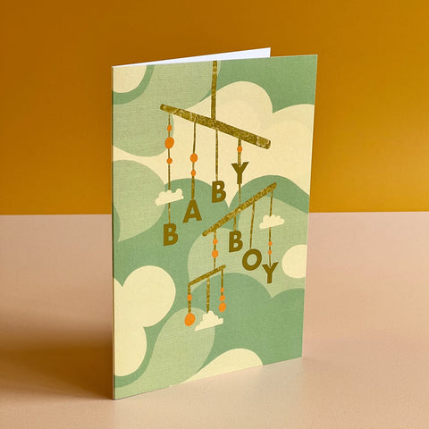 Baby Boy Mobile Card - Emy Lou Holmes