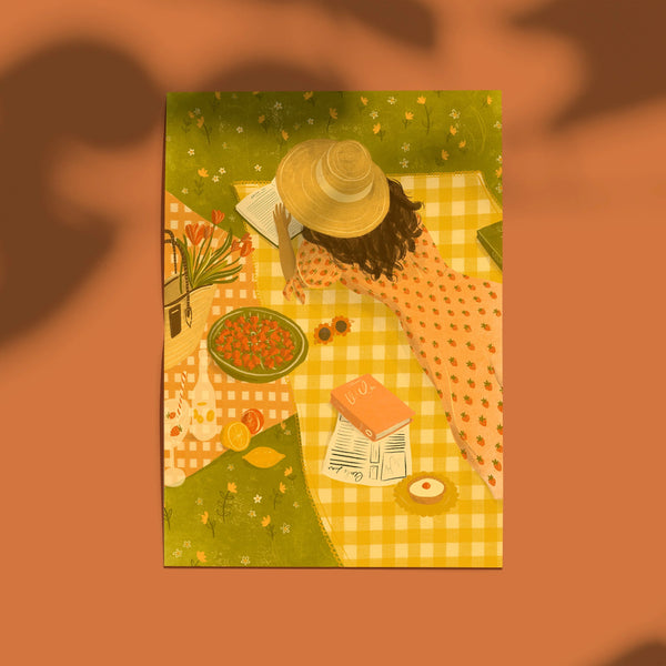 Book Picnic Greeting Card - Emy Lou Holmes