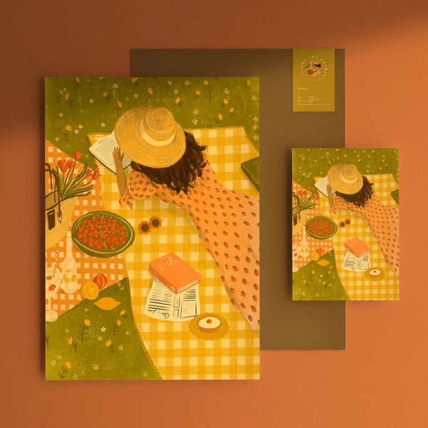 Book Picnic Greeting Card - Emy Lou Holmes