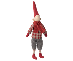 Boy Pixy Size 1, Red Checkered Shirt - Maileg