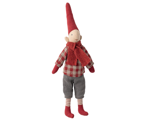 Boy Pixy Size 1, Red Checkered Shirt - Maileg