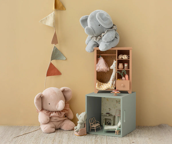 Big Powder Plush Elephant - Maileg