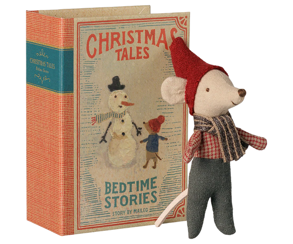 Baby Christmas Mouse in Book - Maileg