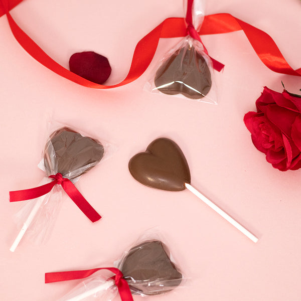 Milk Chocolate Heart Lollipop - Cocoba Chocolate