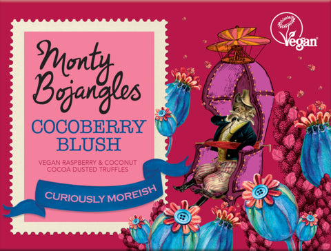 Cocoberry Blush Vegan Raspberry & Coconut Truffles - Monty Bojangles