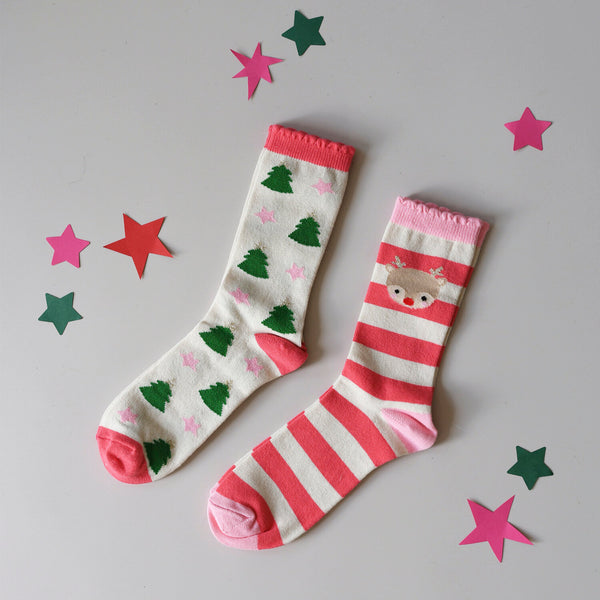 Jolly Christmas 2 Pack Socks - Rockahula