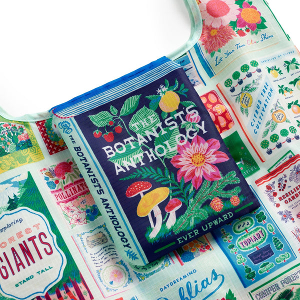 Colorful bag featuring 'The Botanists Anthology' text 