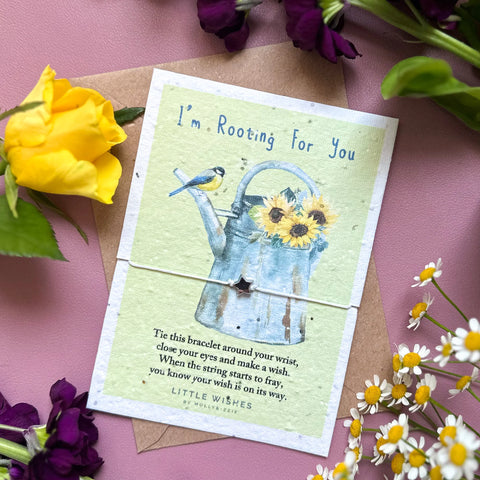 I'm Rooting For You - Plant a Wish Adjustable Charm Bracelet - by Mollie&Izzie