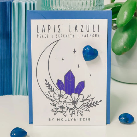 Lapis Lazuli Crystal on Card - by Molly&Izzie