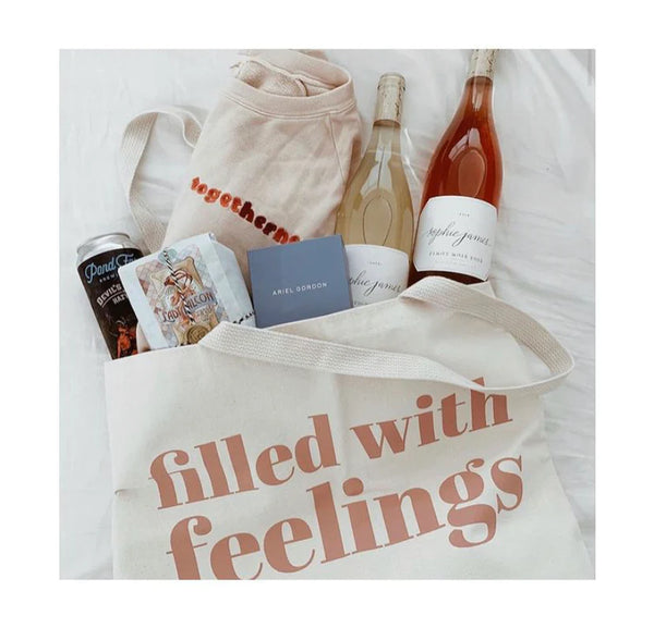 Filled With Feelings Tote Bag - If Lost Start Here