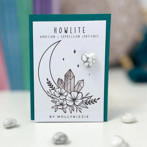 Howlite Crystal on Card - by Molly&Izzie