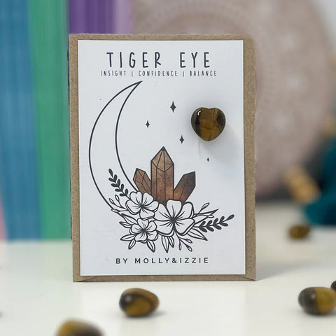 Tiger Eye Crystal on Card - by Molly&Izzie