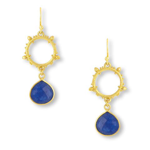 Allegra Blue Jade Earrings - Ashiana London