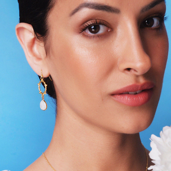 Allegra Moonstone Earrings - Ashiana London