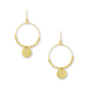 Dominique Mini Gold Hoop Earrings - Ashiana London