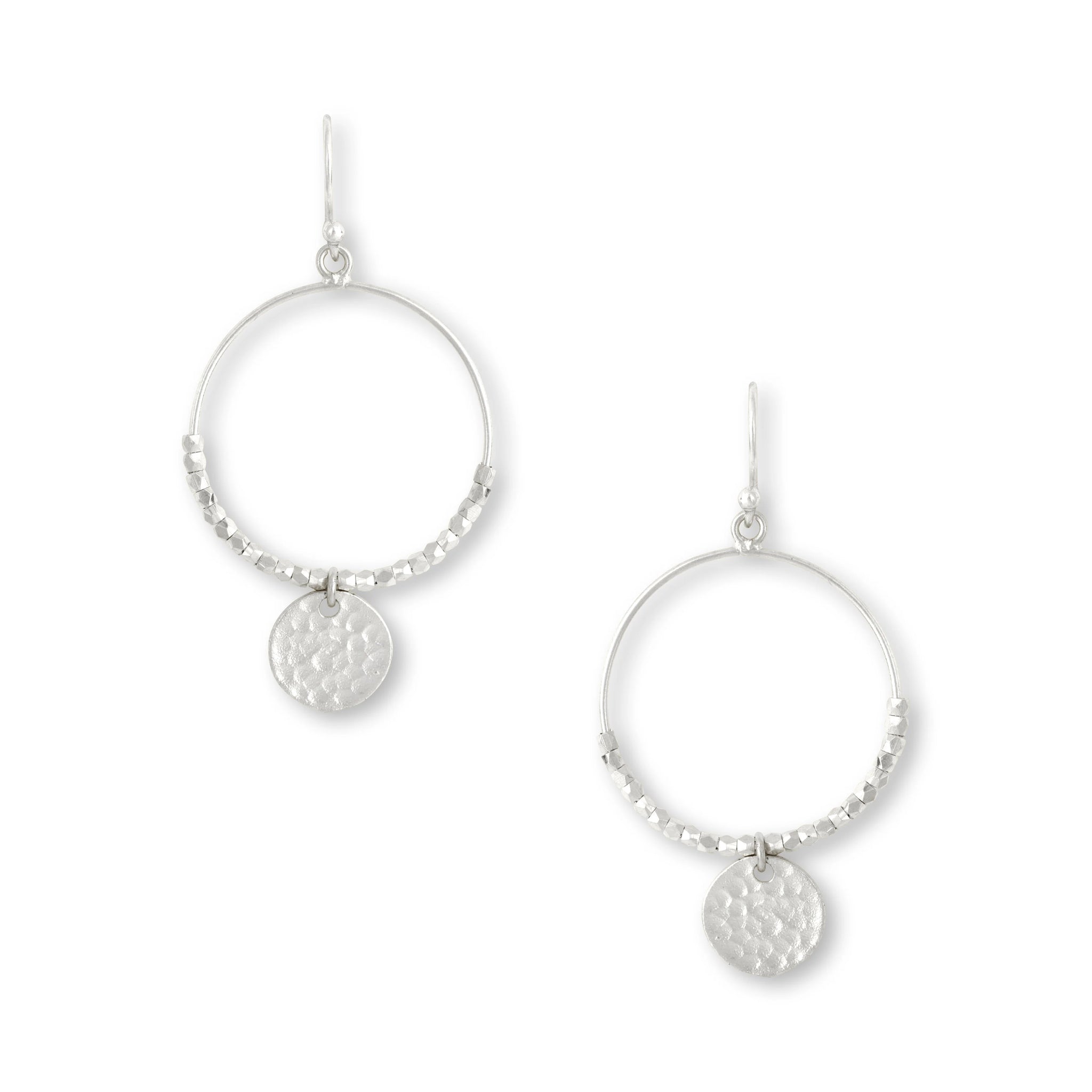 Dominique Mini Silver Hoop Earrings - Ashiana London