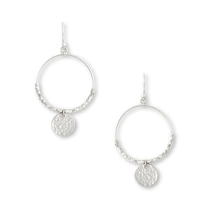 Dominique Mini Silver Hoop Earrings - Ashiana London