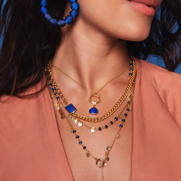 Allegra Blue Jade Necklace - Ashiana London