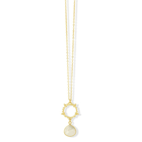 Allegra White Moonstone Necklace - Ashiana London