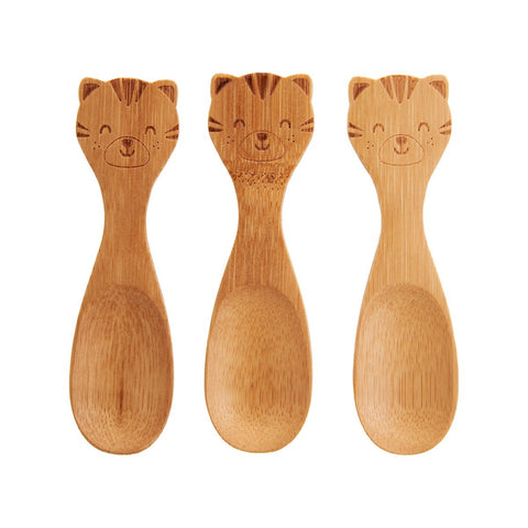 Tiger Bamboo Spoons - Set Of 3 - Sass & Belle