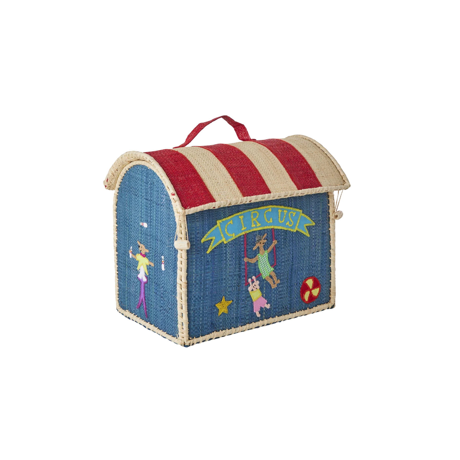 Kids Raffia Circus Theme Bag - Rice DK