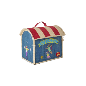 Kids Raffia Circus Theme Bag - Rice DK