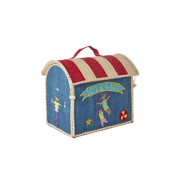 Kids Raffia Circus Theme Bag - Rice DK