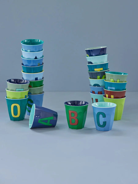 Blue and Green Melamine Cups - Rice DK