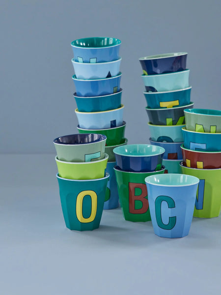 Blue and Green Melamine Cups - Rice DK