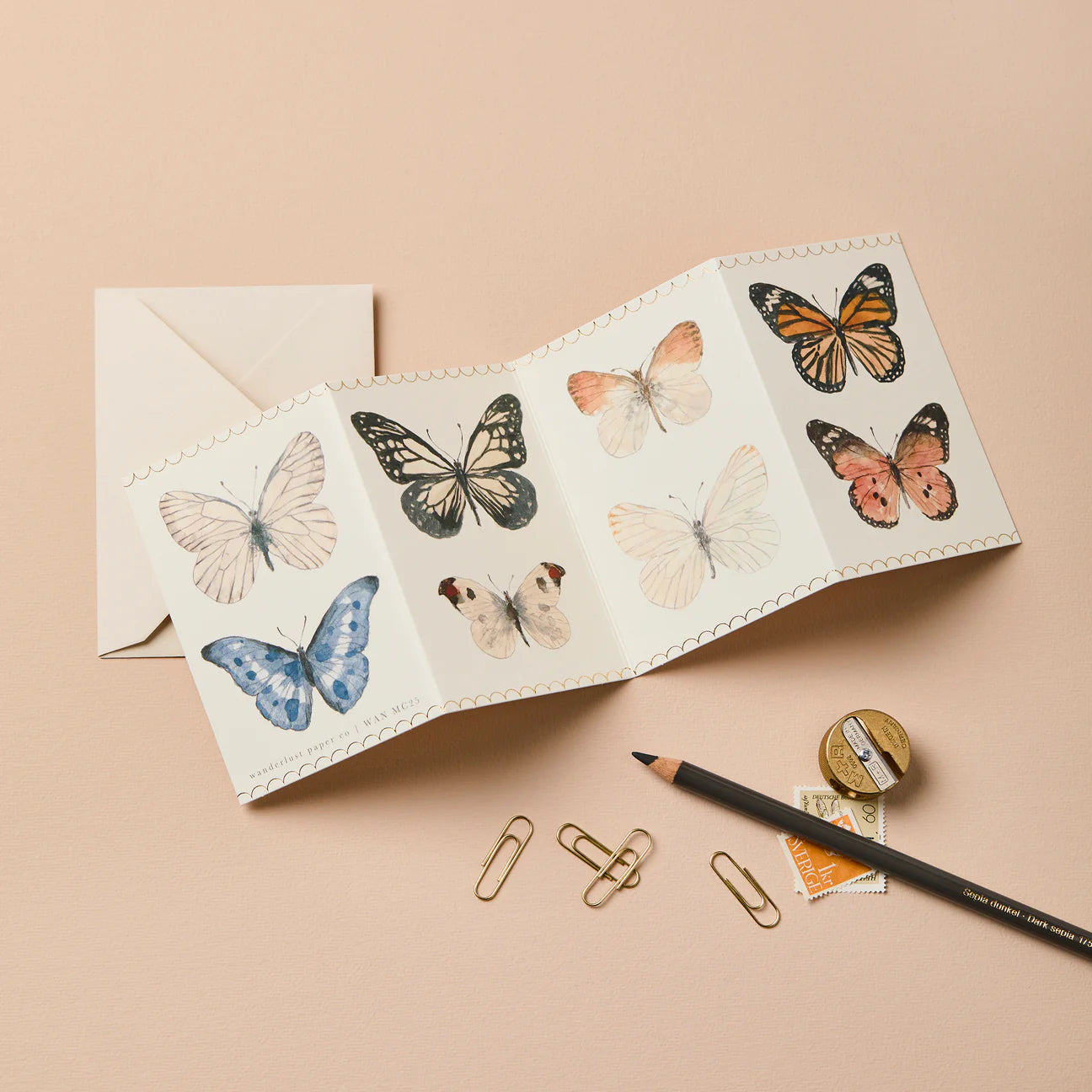 Butterfly Concertina Mini Card