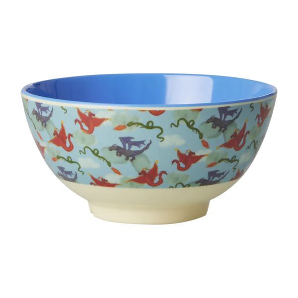 Dragon Print Medium Melamine Bowl - Rice DK