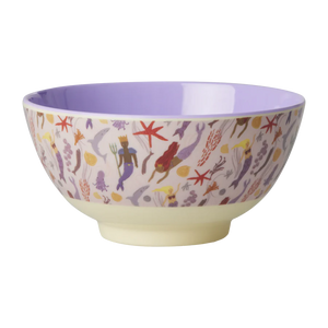 Mermaid Print Medium Melamine Bowl - Rice DK