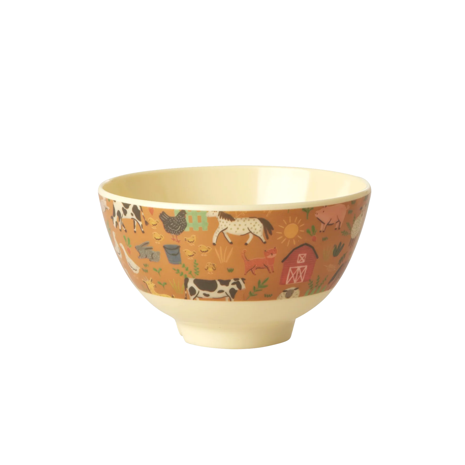 Farm Print Small Melamine Bowl - Rice DK