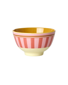 Organic Stripes Print Small Melamine Bowl - Rice DK