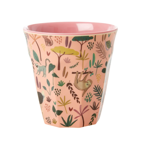 Coral Jungle Print Melamine Cup - Rice DK