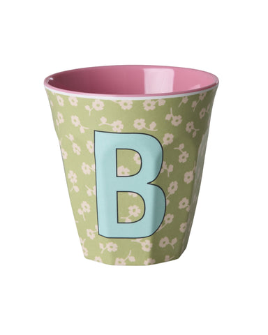 B Floral Melamine Cup - Rice DK