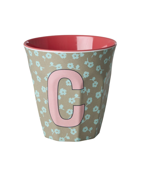 C Floral Melamine Cup - Rice DK
