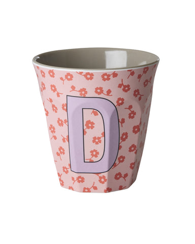 D Floral Melamine Cup - Rice DK