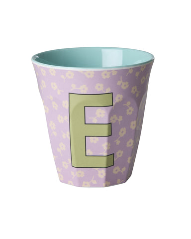 E Floral Melamine Cup - Rice DK