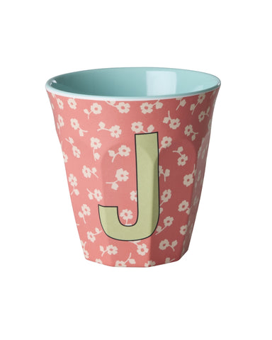 J Floral Melamine Cup - Rice DK