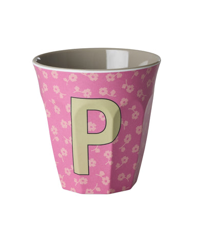 P Floral Melamine Cup - Rice DK
