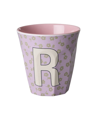R Floral Melamine Cup - Rice DK