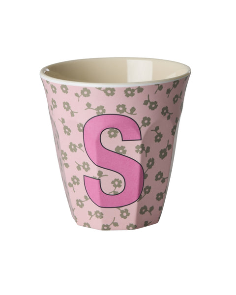 S Floral Melamine Cup - Rice DK